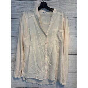 Splendid Sheer Button-Down Long Sleeve Shirt Size S